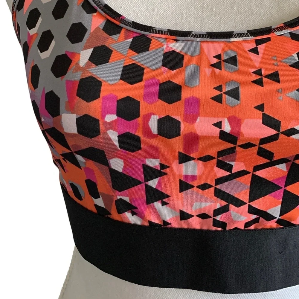 Victoria's Secret Sport Multicolor Geometric Sporty Statement Racerback Gym Bra